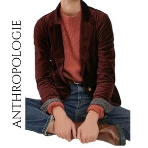 Anthropologie / Maeve NEW velvet blazer